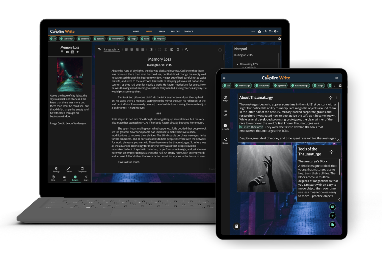 Writing and Worldbuilding Software for Fantasy Authors