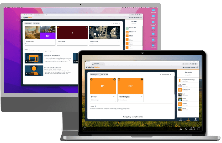 Desktop and Mobile Apps Campfire Write
